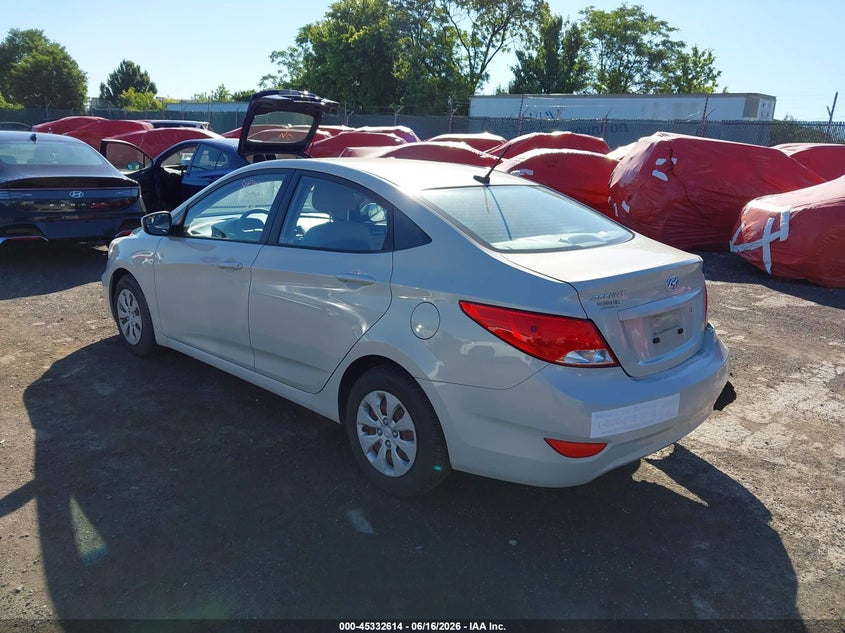 2016 Hyundai Accent VIN KMHCT4AE5GU975808 IAAI salvage auction — RIGHT REAR, Salvage (Pennsylvania), sold $1,600 on 2026-07-17 (photo 3)