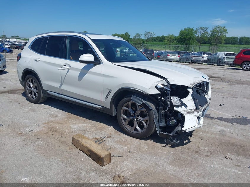 2024 BMW X3 VIN WBX57DP02RN278478 IAAI salvage auction — RIGHT FRONT, Salvage (Iowa), sold $20,200 on 2026-07-28 (photo 1)