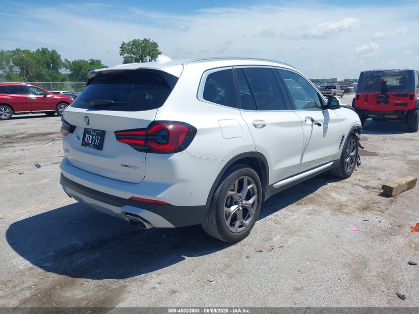 2024 BMW X3 VIN WBX57DP02RN278478 IAAI salvage auction — RIGHT FRONT, Salvage (Iowa), sold $20,200 on 2026-07-28 (photo 4)