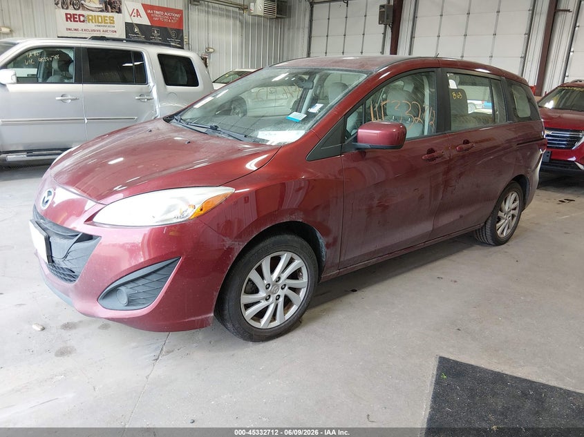 2012 Mazda 5 VIN JM1CW2BL8C0117750 IAAI salvage auction — NORMAL WEAR, Salvage Title, sold $900 on 2026-08-20 (photo 2)