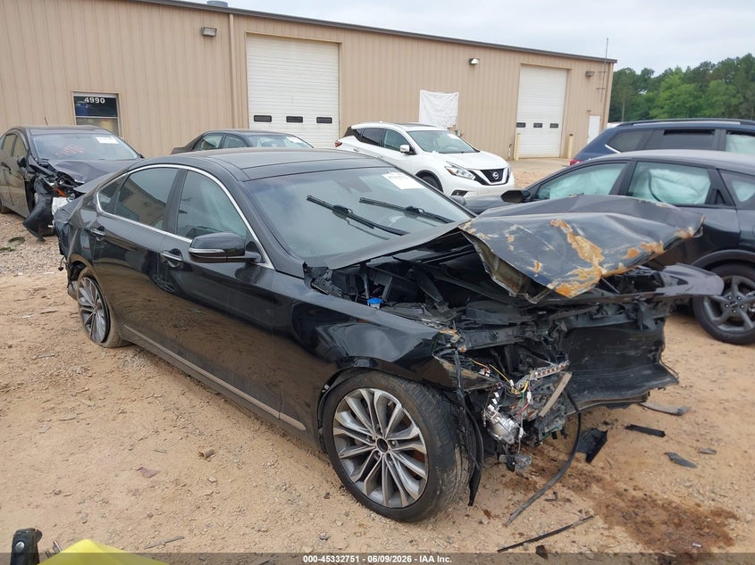 2015 Hyundai Genesis VIN KMHGN4JE1FU050159 IAAI salvage auction — FRONT & REAR, Salvage (North Carolina), sold $825 on 2026-07-27 (photo 1)