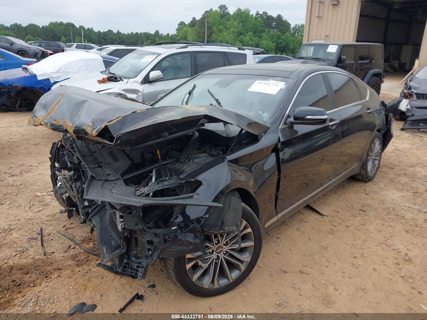 2015 Hyundai Genesis VIN KMHGN4JE1FU050159 IAAI salvage auction — FRONT & REAR, Salvage (North Carolina), sold $825 on 2026-07-27 (photo 2)