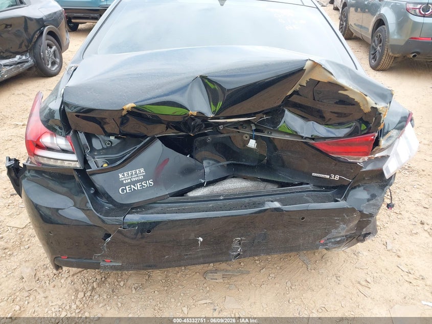 2015 Hyundai Genesis VIN KMHGN4JE1FU050159 IAAI salvage auction — FRONT & REAR, Salvage (North Carolina), sold $825 on 2026-07-27 (photo 6)