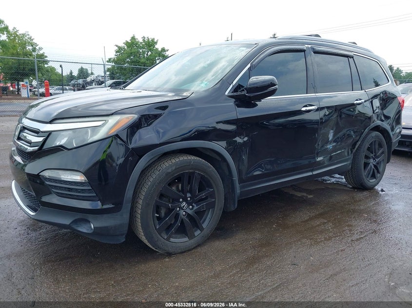 2016 Honda Pilot VIN 5FNYF6H01GB119065 IAAI salvage auction — LEFT SIDE, Clear (Michigan), sold $7,675 on 2026-08-20 (photo 6)