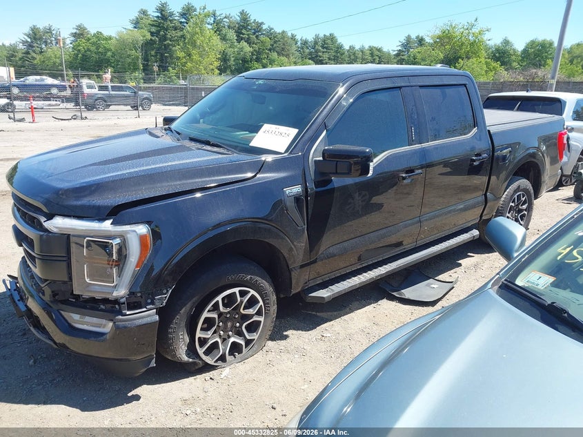 2021 Ford F-150 VIN 1FTEW1EP3MFC97476 IAAI salvage auction — RIGHT FRONT, Salvage Title, sold $11,500 on 2026-07-22 (photo 2)