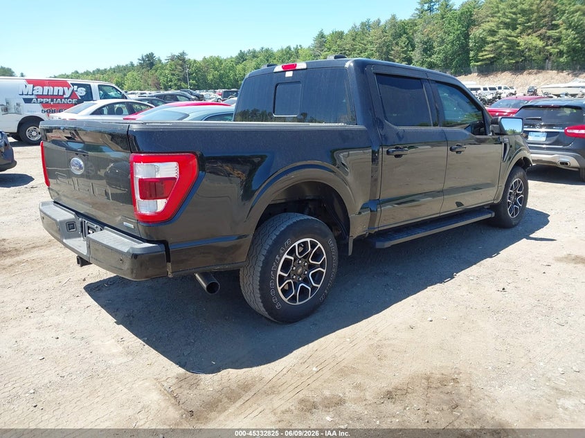 2021 Ford F-150 VIN 1FTEW1EP3MFC97476 IAAI salvage auction — RIGHT FRONT, Salvage Title, sold $11,500 on 2026-07-22 (photo 4)