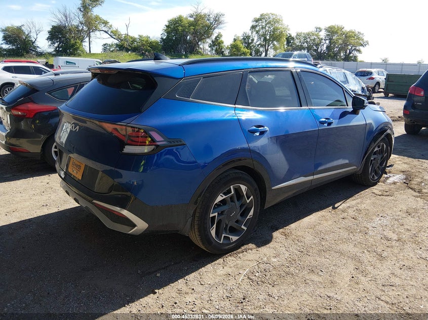 2023 Kia Sportage VIN 5XYK53AF3PG087573 IAAI salvage auction — FRONT END, Salvage Title, sold $5,300 on 2026-07-23 (photo 4)