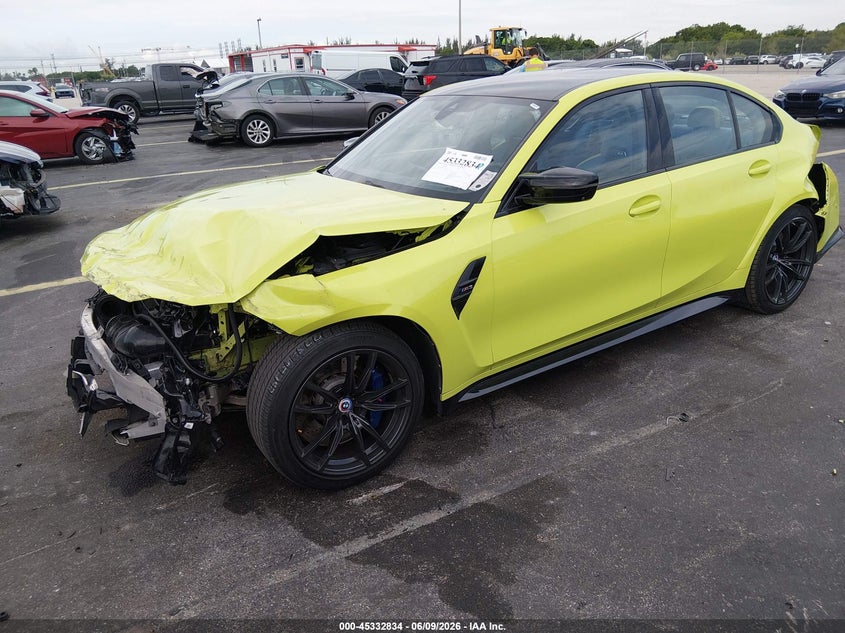 2023 BMW M3 VIN WBS53AY08PFP50026 IAAI salvage auction — FRONT END, Salvage Title, sold $17,250 on 2026-07-23 (photo 2)