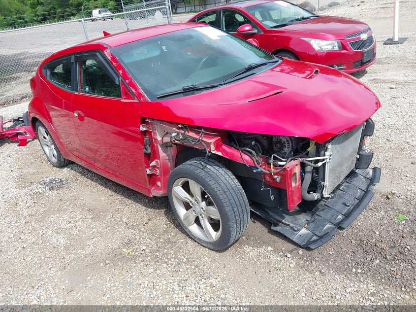 2015 Hyundai Veloster VIN KMHTC6AD1FU245041 IAAI salvage auction — FRONT END, Salvage (Ohio), sold $1,100 on 2026-07-07 (photo 1)
