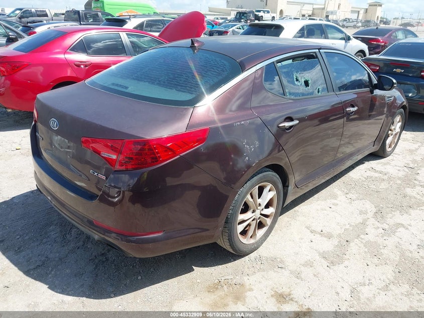 2012 Kia Optima VIN 5XXGN4A72CG042207 IAAI salvage auction — NORMAL WEAR, Salvage Title, sold $125 on 2026-07-27 (photo 4)