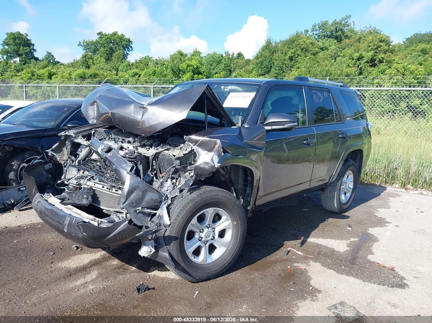 2019 Toyota 4runner VIN JTEZU5JR7K5192203 IAAI salvage auction — FRONT END, Salvage (Louisiana), sold $4,750 on 2026-07-28 (photo 2)