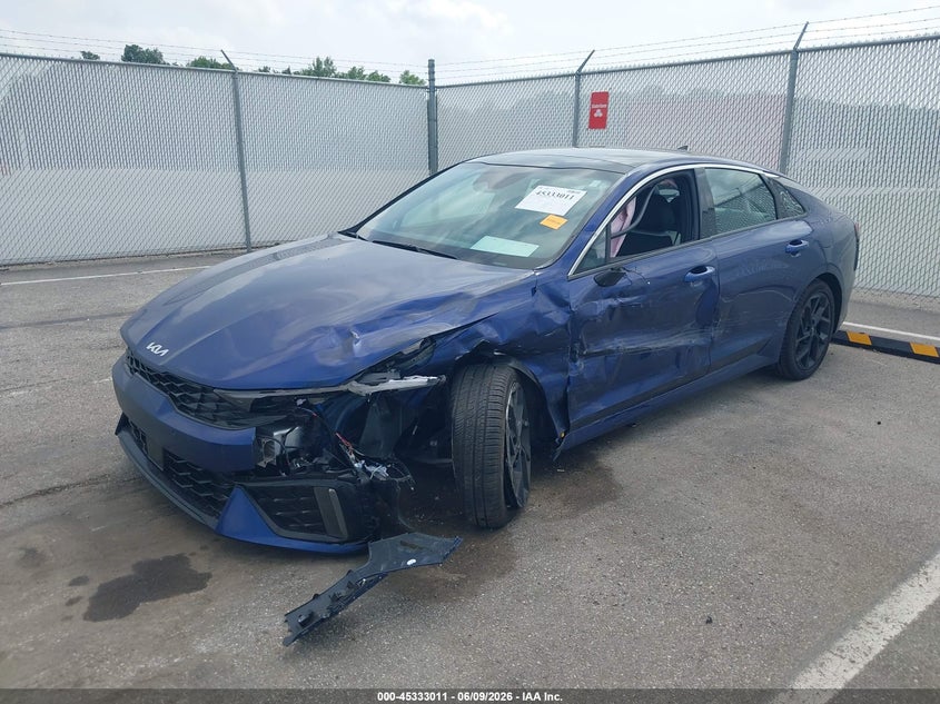 2026 Kia K5 VIN KNAG64J72T5410187 IAAI salvage auction — LEFT FRONT, Salvage Title, sold $6,300 on 2026-07-30 (photo 2)