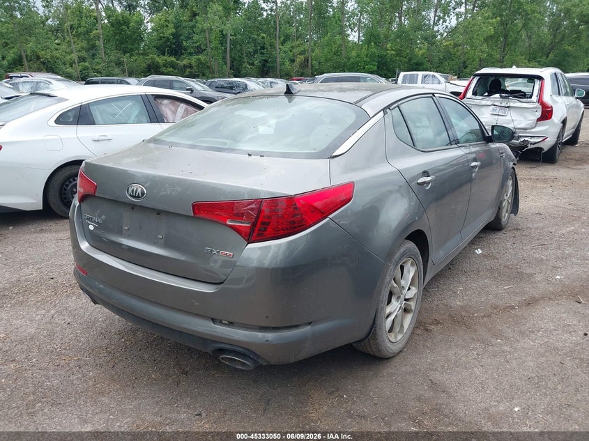 2013 Kia Optima VIN 5XXGN4A75DG139256 IAAI salvage auction — FRONT END, Salvage Title, sold $275 on 2026-07-28 (photo 4)