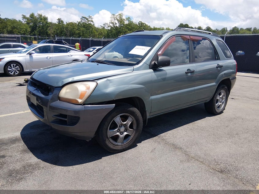 2008 Kia Sportage VIN KNDJF724287473560 IAAI salvage auction — SIDE, Salvage (North Carolina), sold $325 on 2026-07-08 (photo 2)