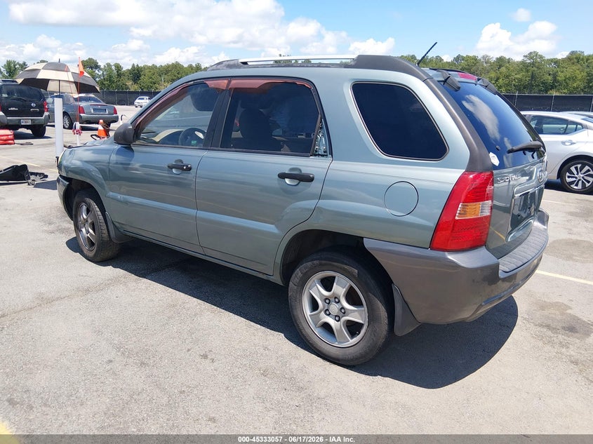 2008 Kia Sportage VIN KNDJF724287473560 IAAI salvage auction — SIDE, Salvage (North Carolina), sold $325 on 2026-07-08 (photo 3)