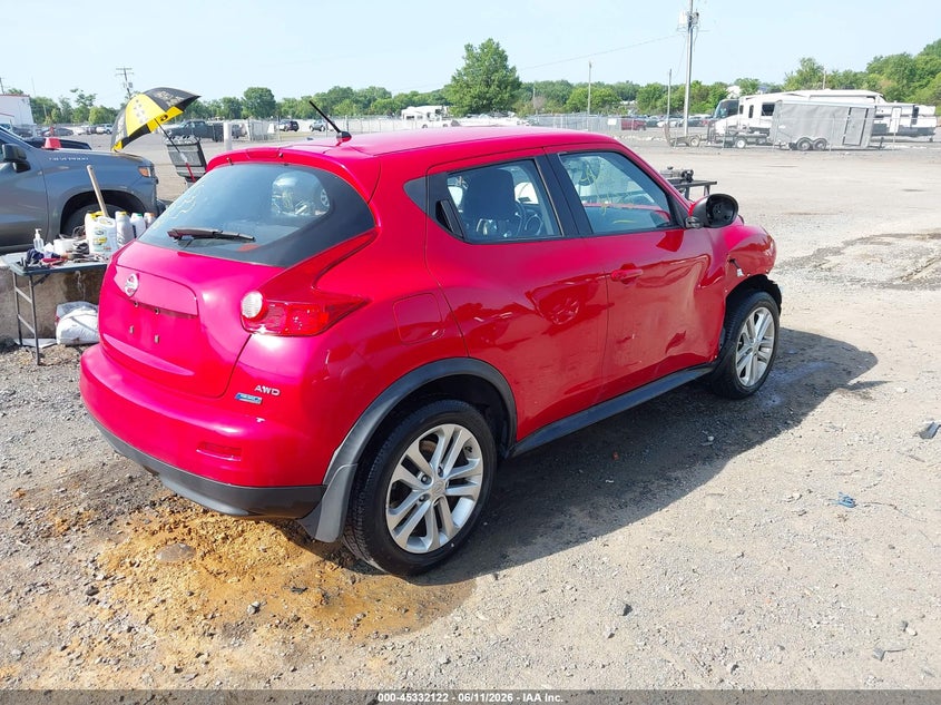 2014 Nissan Juke VIN JN8AF5MV0ET355797 IAAI salvage auction — RIGHT FRONT, Clear (Virginia), sold $1,675 on 2026-07-07 (photo 4)