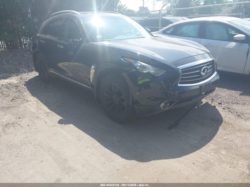 2013 Infiniti Fx VIN JN8CS1MW3DM170819 IAAI salvage auction — FRONT & REAR, Salvage (Rhode Island), sold $25 on 2026-07-28 (photo 1)