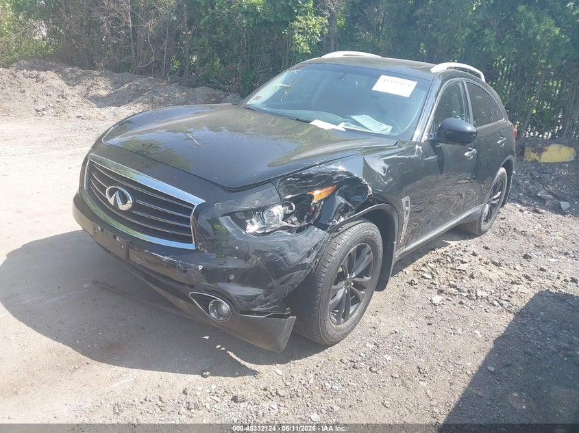 2013 Infiniti Fx VIN JN8CS1MW3DM170819 IAAI salvage auction — FRONT & REAR, Salvage (Rhode Island), sold $25 on 2026-07-28 (photo 2)