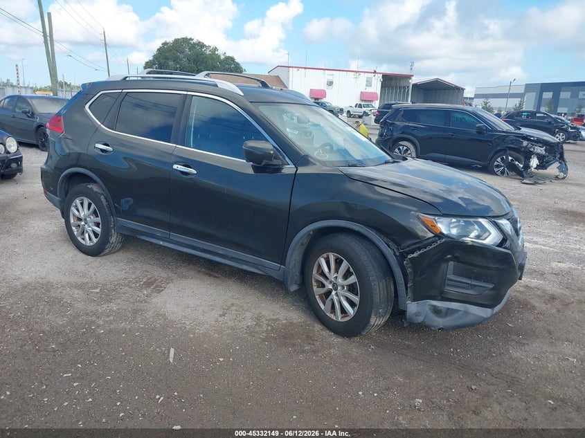 2017 Nissan Rogue VIN KNMAT2MV3HP552480 IAAI salvage auction — LEFT FRONT, Rebuildable (Florida), sold $1,300 on 2026-07-14 (photo 1)