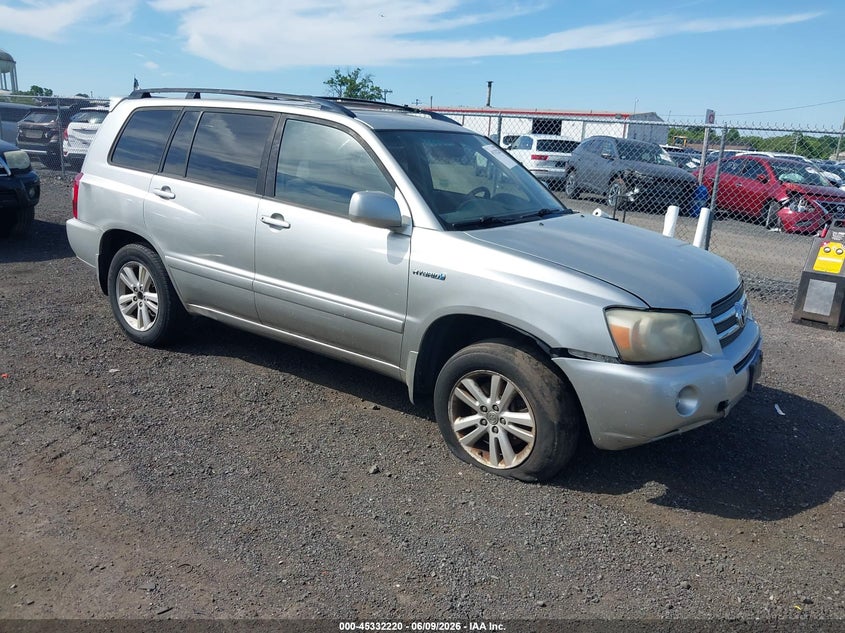 2006 Toyota Highlander hybrid VIN JTEEW21A560026282 IAAI salvage auction — NORMAL WEAR, Clear (New Jersey), sold $650 on 2026-07-20 (photo 1)