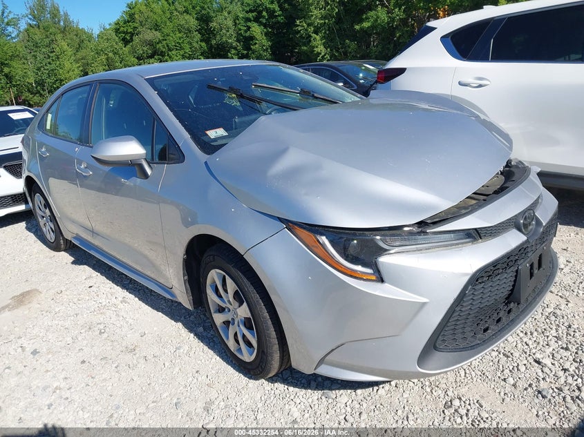 2020 Toyota Corolla VIN JTDEPRAE3LJ105937 IAAI salvage auction — LEFT FRONT, Salvage (Massachusetts), sold $2,550 on 2026-07-28 (photo 1)