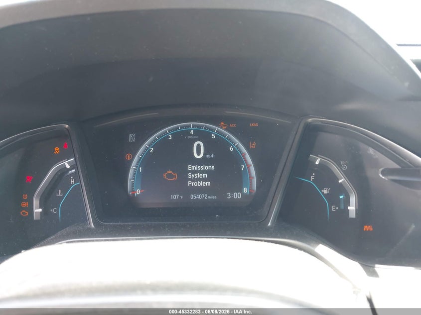 2019 Honda Civic VIN SHHFK7H62KU206512 IAAI salvage auction — FRONT END, Salvage (New Hampshire), sold $2,800 on 2026-07-31 (photo 7)