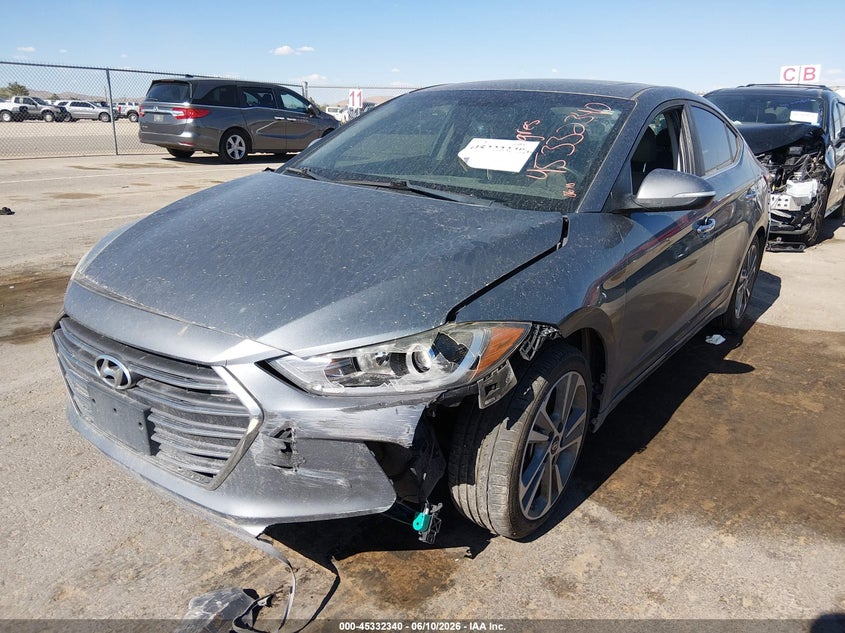 2017 Hyundai Elantra VIN KMHD84LF7HU127636 IAAI salvage auction — LEFT FRONT, Original (Texas), sold $1,550 on 2026-07-22 (photo 2)