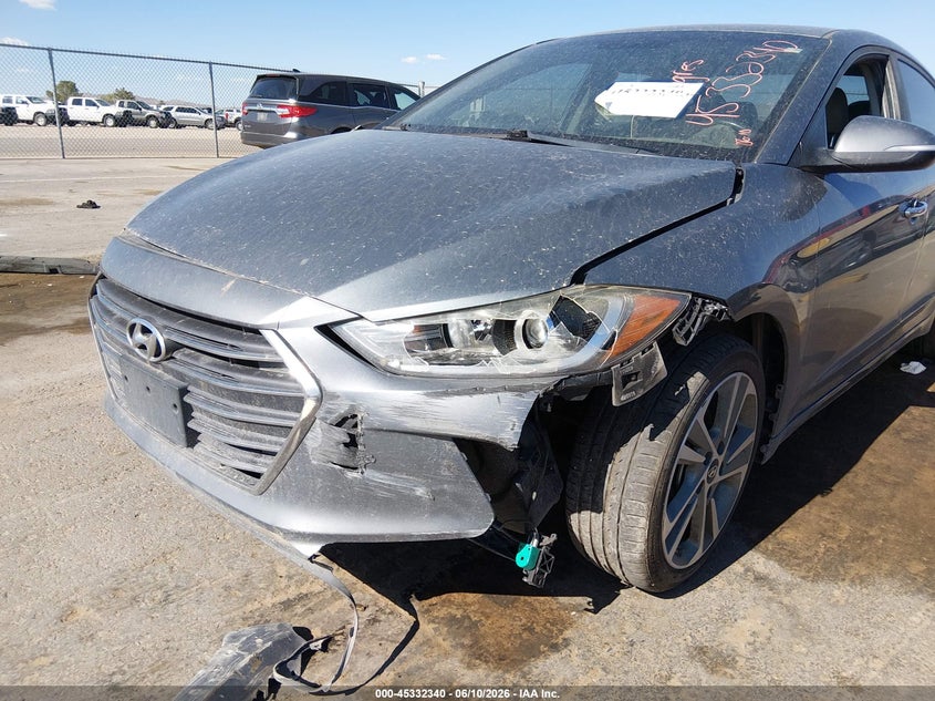 2017 Hyundai Elantra VIN KMHD84LF7HU127636 IAAI salvage auction — LEFT FRONT, Original (Texas), sold $1,550 on 2026-07-22 (photo 6)