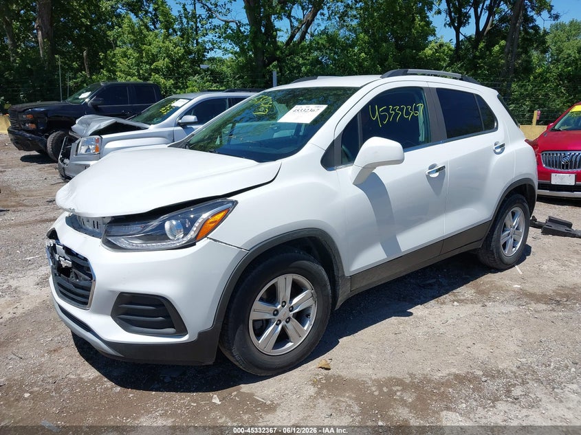 2017 Chevrolet Trax VIN KL7CJLSB2HB227990 IAAI salvage auction — FRONT END, Clear (Indiana), sold $975 on 2026-07-08 (photo 2)