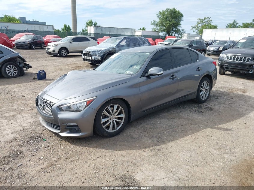 2016 Infiniti Q50 VIN JN1CV7AR2GM253251 IAAI salvage auction — RIGHT FRONT, Salvage Title, sold $225 on 2026-07-10 (photo 2)