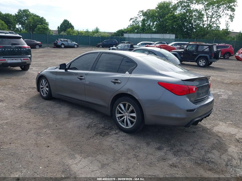 2016 Infiniti Q50 VIN JN1CV7AR2GM253251 IAAI salvage auction — RIGHT FRONT, Salvage Title, sold $225 on 2026-07-10 (photo 3)