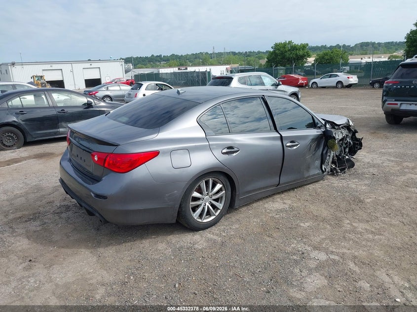 2016 Infiniti Q50 VIN JN1CV7AR2GM253251 IAAI salvage auction — RIGHT FRONT, Salvage Title, sold $225 on 2026-07-10 (photo 4)