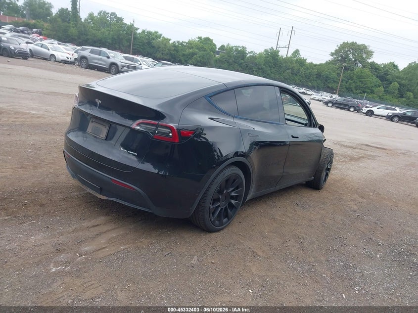 2022 Tesla Model y VIN 7SAYGAEE3NF314147 IAAI salvage auction — FRONT END, Wait Title, sold $7,100 on 2026-08-01 (photo 4)