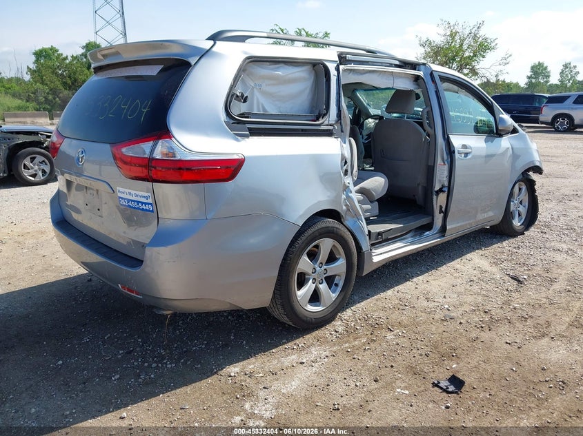 2017 Toyota Sienna VIN 5TDKZ3DC6HS773309 IAAI salvage auction — FRONT END, Salvage Title, sold $25 on 2026-07-28 (photo 4)