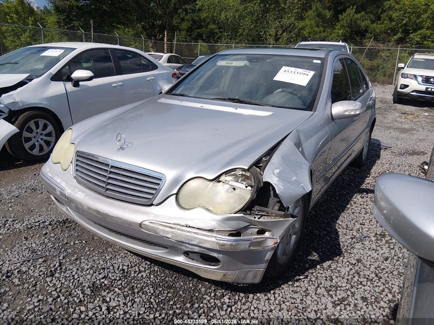 2002 Mercedes-benz C class VIN WDBRF61J82F164143 IAAI salvage auction — LEFT FRONT, Salvage (South Carolina), sold $275 on 2026-07-07 (photo 2)