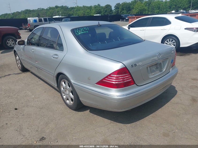2004 Mercedes-benz S class VIN WDBNG84J74A427645 IAAI salvage auction — LEFT SIDE, Salvage - Greater Than 75% (Maryland), sold $400 on 2026-07-08 (photo 3)
