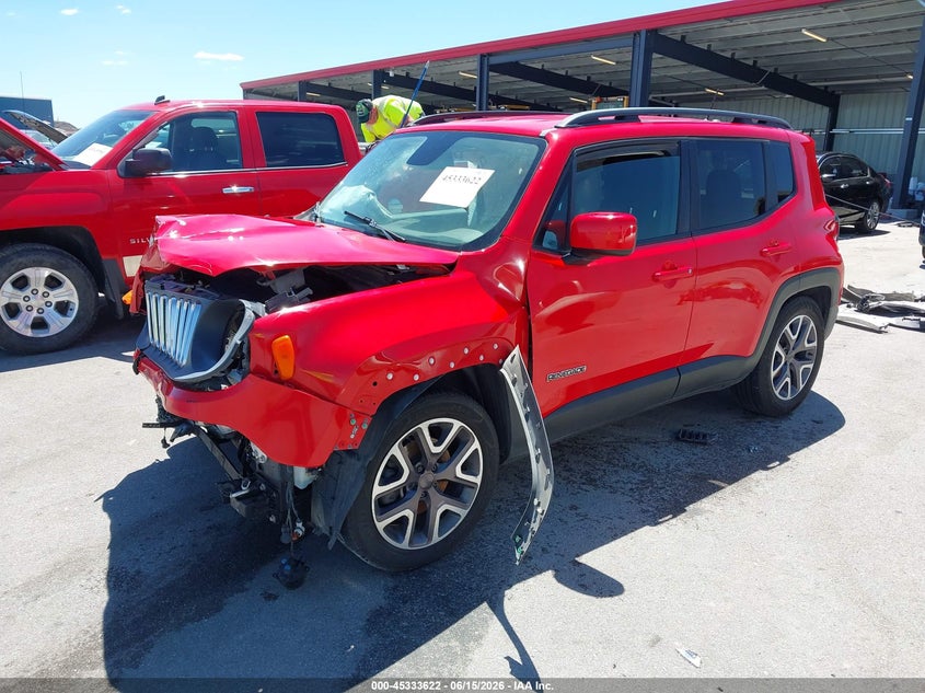 2015 Jeep Renegade VIN ZACCJABT7FPC01100 IAAI salvage auction — FRONT END, Certificate Of Title (Nebraska), sold $550 on 2026-08-13 (photo 2)