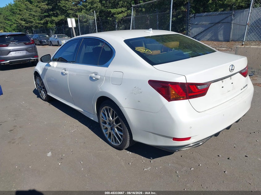 2014 Lexus Gs VIN JTHCE1BL4E5027206 IAAI salvage auction — SIDE, Salvage Title, sold $1,000 on 2026-07-21 (photo 3)