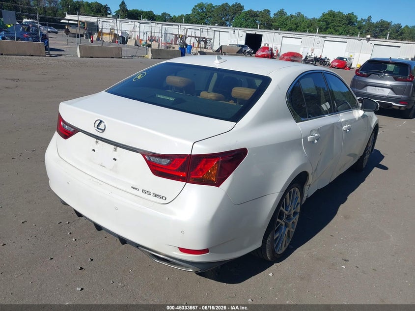 2014 Lexus Gs VIN JTHCE1BL4E5027206 IAAI salvage auction — SIDE, Salvage Title, sold $1,000 on 2026-07-21 (photo 4)