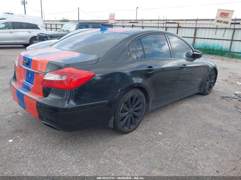 2013 Hyundai Genesis VIN KMHGC4DH0DU257151 IAAI salvage auction — NORMAL WEAR, Original (Texas), sold $325 on 2026-07-08 (photo 4)