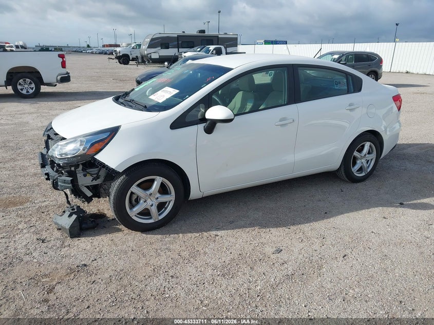 2016 Kia Rio VIN KNADM4A37G6539130 IAAI salvage auction — FRONT END, Salvage (Texas), sold $1,600 on 2026-07-08 (photo 2)