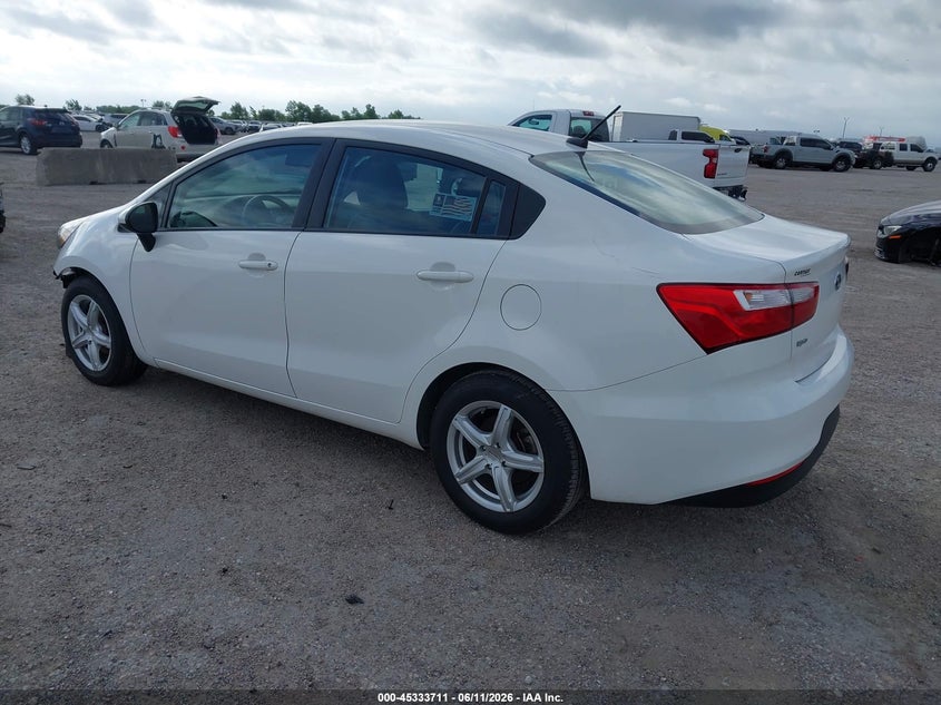 2016 Kia Rio VIN KNADM4A37G6539130 IAAI salvage auction — FRONT END, Salvage (Texas), sold $1,600 on 2026-07-08 (photo 3)