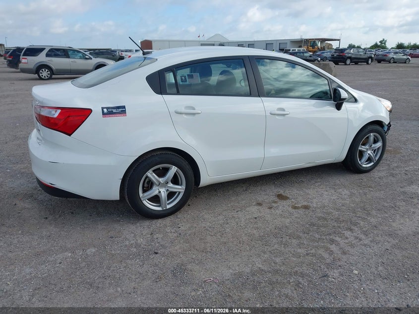 2016 Kia Rio VIN KNADM4A37G6539130 IAAI salvage auction — FRONT END, Salvage (Texas), sold $1,600 on 2026-07-08 (photo 4)