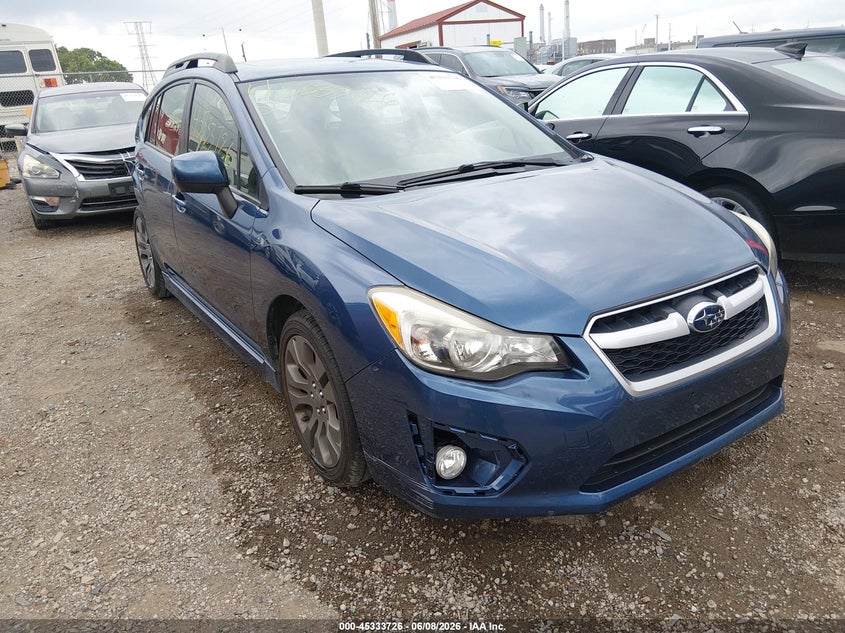 2012 Subaru Impreza VIN JF1GPAS69CH232495 IAAI salvage auction — REAR END, Clear (Indiana), sold $775 on 2026-07-29 (photo 1)