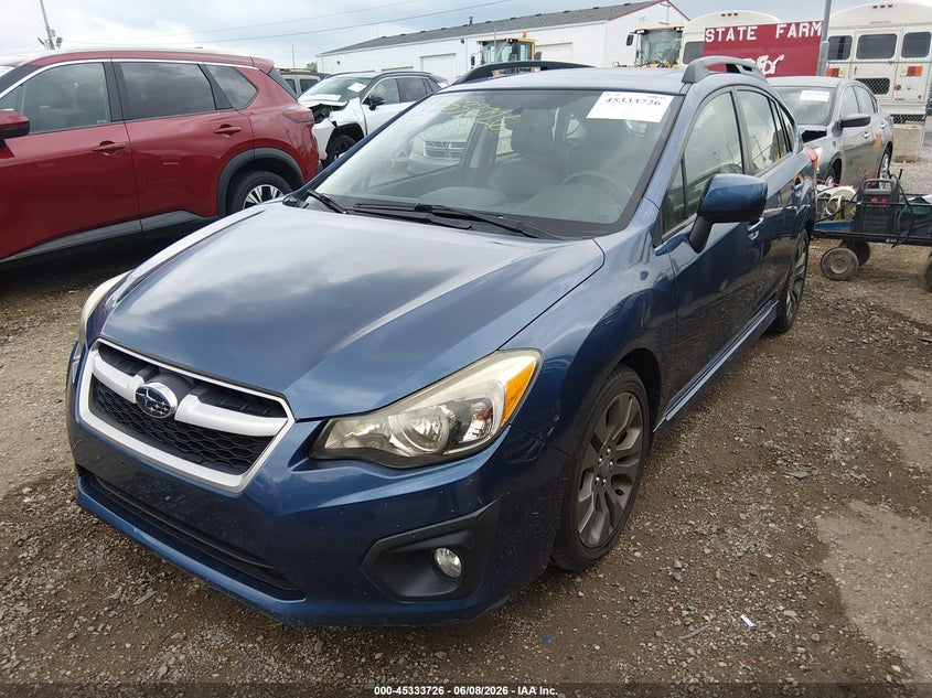2012 Subaru Impreza VIN JF1GPAS69CH232495 IAAI salvage auction — REAR END, Clear (Indiana), sold $775 on 2026-07-29 (photo 2)