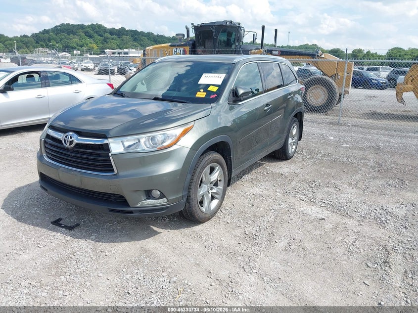 2014 Toyota Highlander VIN 5TDDKRFHXES007023 IAAI salvage auction — RIGHT SIDE, Salvage (Missouri), sold $6,300 on 2026-07-07 (photo 2)