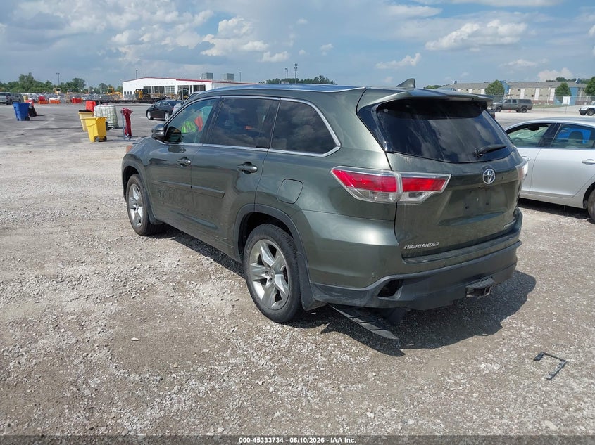 2014 Toyota Highlander VIN 5TDDKRFHXES007023 IAAI salvage auction — RIGHT SIDE, Salvage (Missouri), sold $6,300 on 2026-07-07 (photo 3)