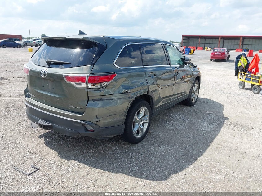 2014 Toyota Highlander VIN 5TDDKRFHXES007023 IAAI salvage auction — RIGHT SIDE, Salvage (Missouri), sold $6,300 on 2026-07-07 (photo 4)