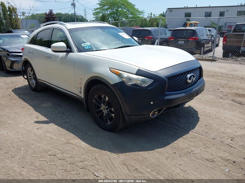 2013 Infiniti Fx VIN JN8CS1MW2DM171265 IAAI salvage auction — REAR END, Salvage (Rhode Island), sold $250 on 2026-07-28 (photo 1)