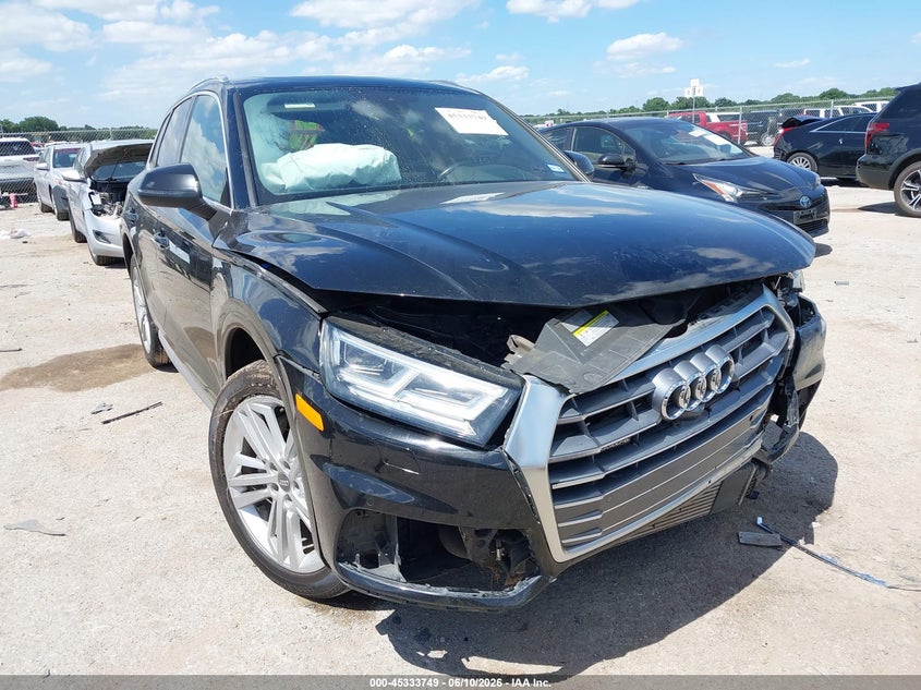 2018 Audi Q5 VIN WA1CNAFY3J2116424 IAAI salvage auction — FRONT END, Salvage Title, sold $3,350 on 2026-07-21 (photo 1)
